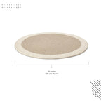 Placemats – Geribbeld Katoen Hittebestendig – 32 cm Ronde Set van 4