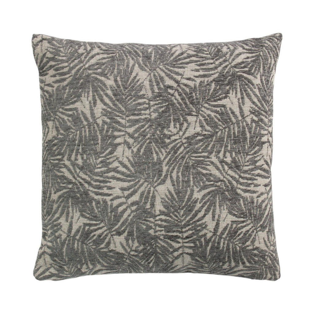 Kussen Jacquard bladeren grijs 45x45cm