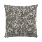 Kussen Jacquard bladeren grijs 45x45cm