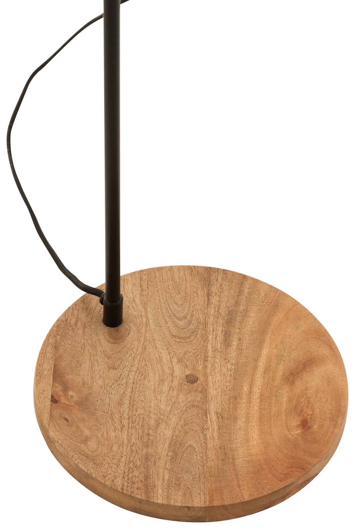 J-Line vloerlamp Evy - ijzer/hout - zwart/naturel