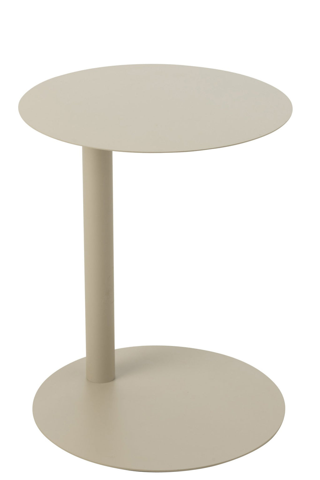 J-Line Bijzettafel Rond Metaal Beige