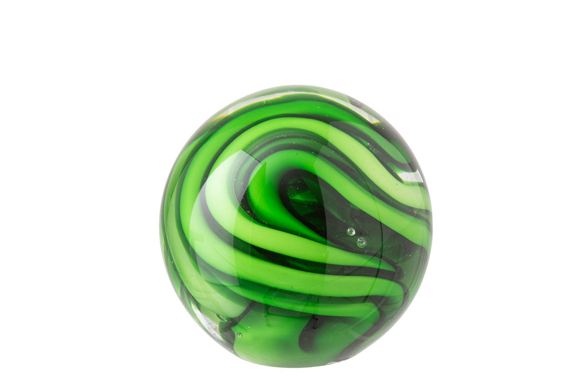 J-Line presse-papier Bal - glas - groen - M