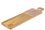 J-Line Dienblad Hart Mozaiek Lang Mango Hout Roze