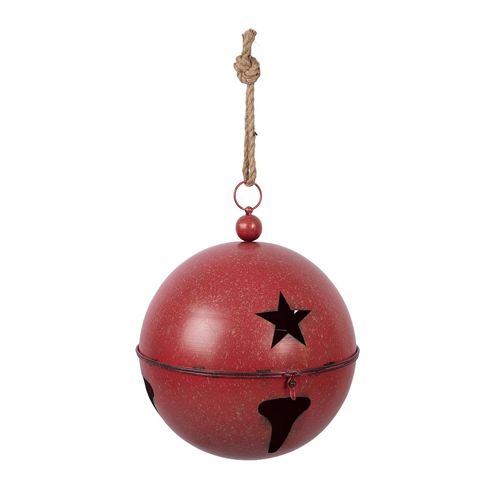 Kerstdecoratie Beeld Kerstbal Ø 60 / Ø 50 / Ø 40 cm Rood Metaal