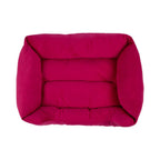 Dierenmand L borduurwerk fuchsia roze 80x60x22cm