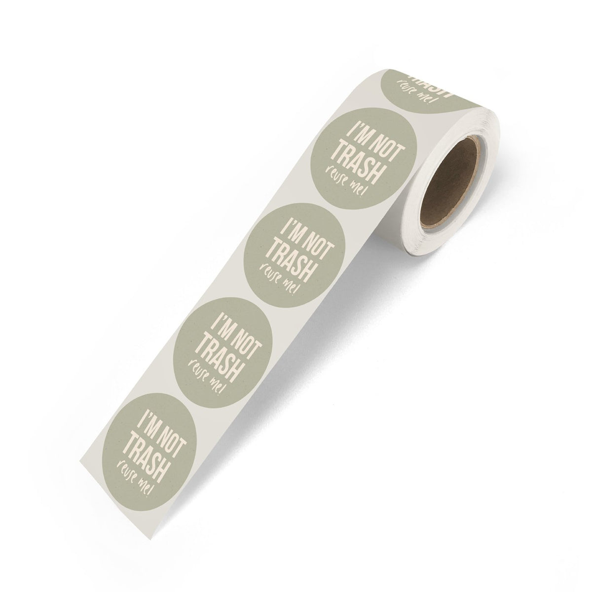 Recycling BIO cadeaustickers op rol - 500 stuks