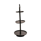 Etagère ovaal 3 lagen zwart 100cm
