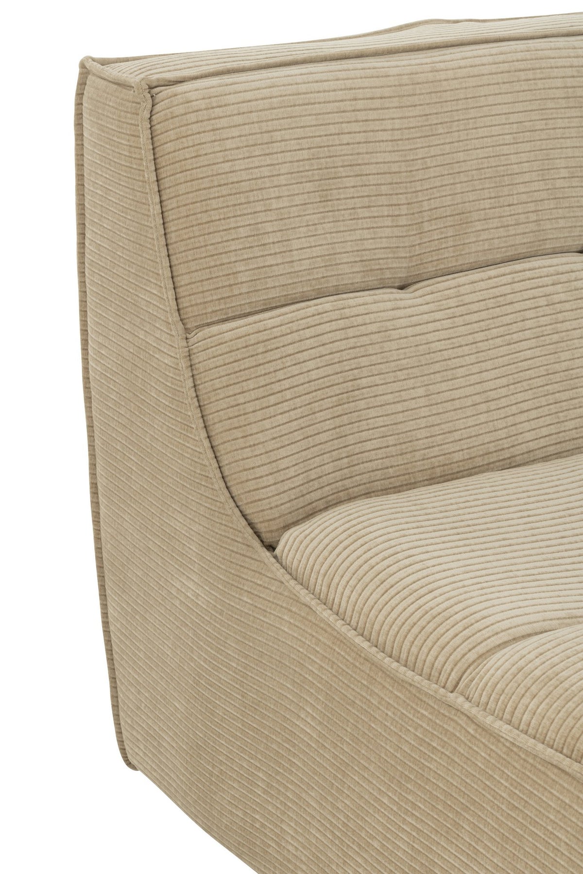 J-Line Sofa Grid Populierenhout/Schuim Donker Beige