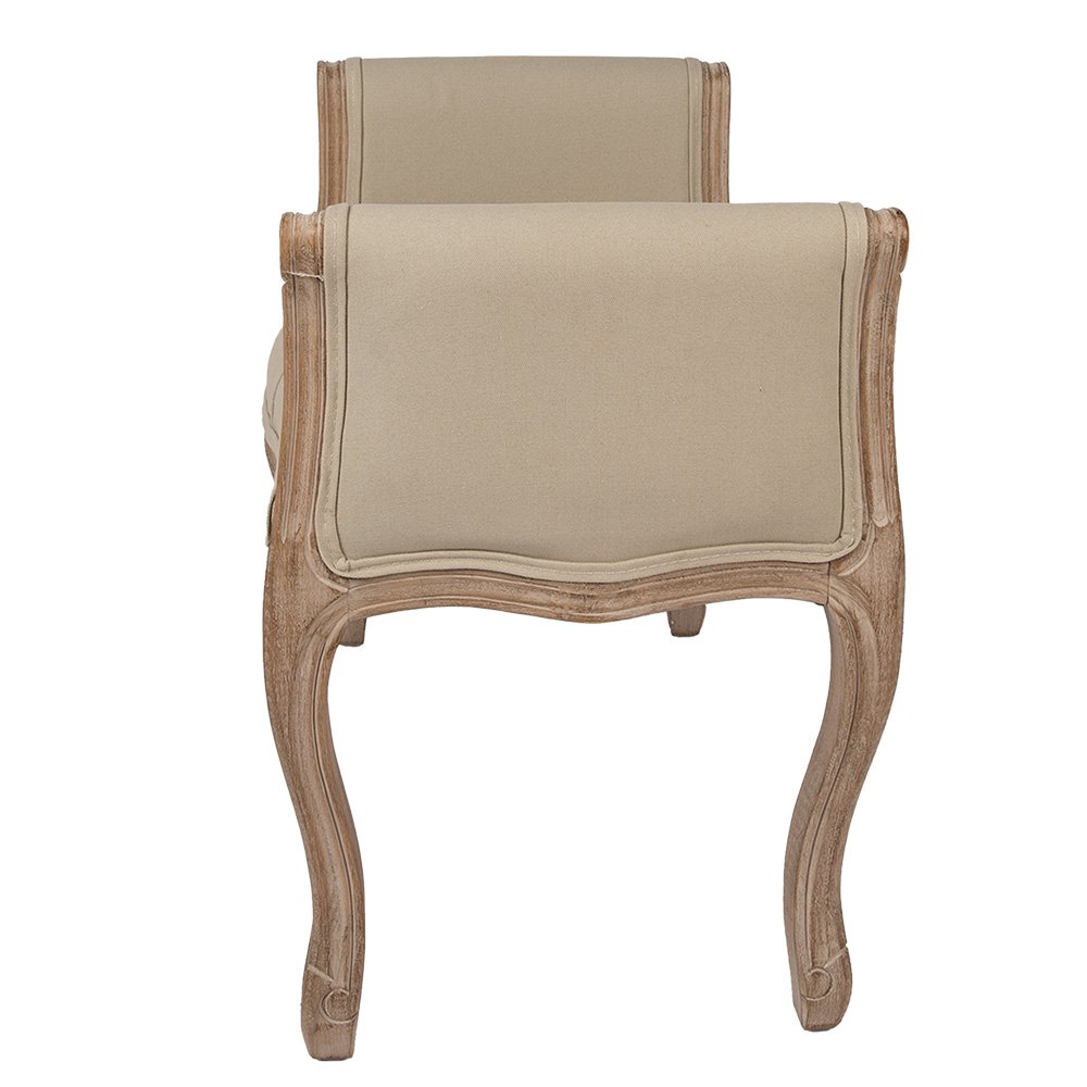 Bankje 67x44x60 cm Bruin Beige Hout