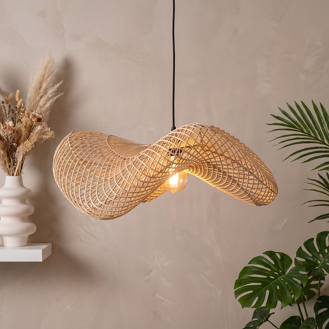 Wave hanglamp naturel large