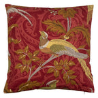 Kussen geweven paisley vogel rood 45x45cm*