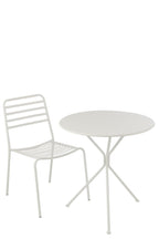 J-Line tafel Tripod Rond - metaal - wit - L