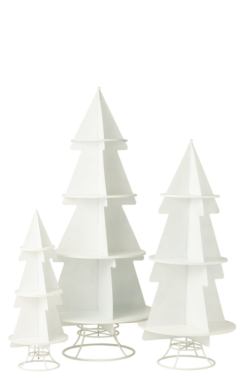 J-Line decoratie rek X'mas Tree - metaal - wit - L