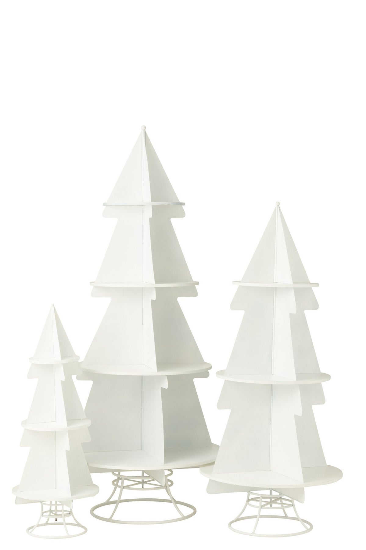 J-Line decoratie rek X'mas Tree - metaal - wit - L
