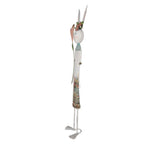 Decoratie Beeld Konijn 88 cm Wit Roze Metaal