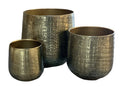 Karakter pot oud goud handgeslepen set3