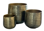 Karakter pot oud goud handgeslepen set3