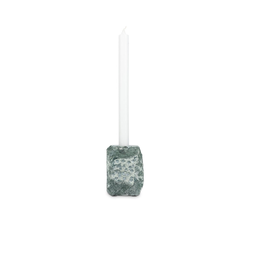 Kaarshouder 8x8xH13,5cm marmergroen Opus
