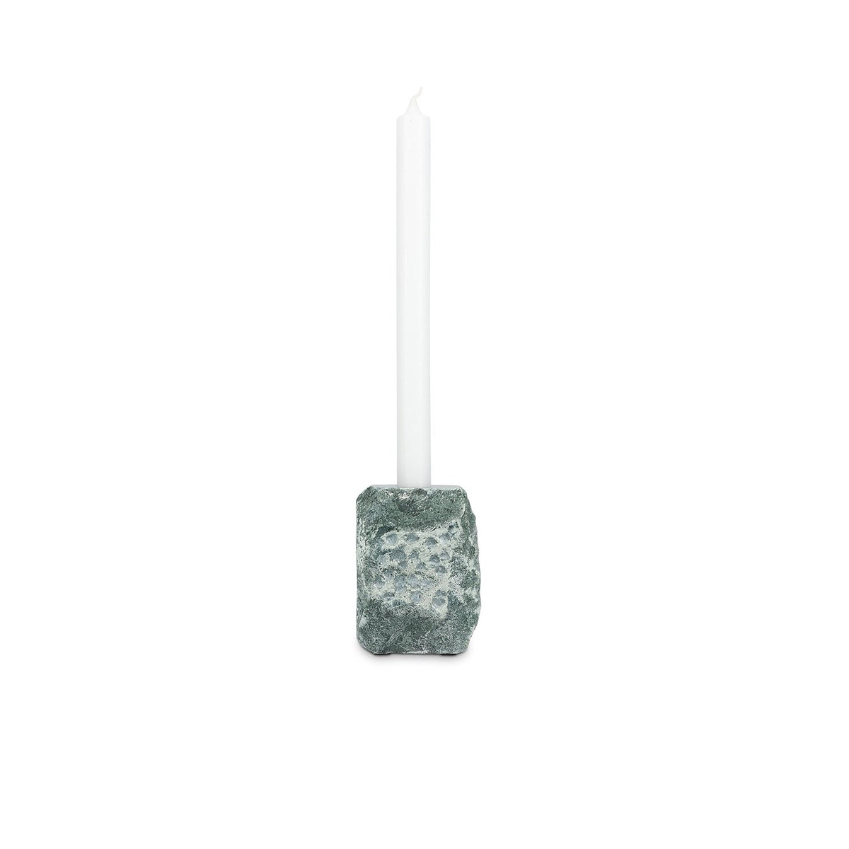 Kaarshouder 8x8xH13,5cm marmergroen Opus