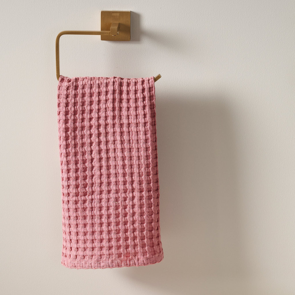 Katoenen wafelhanddoek - Hand, krijt