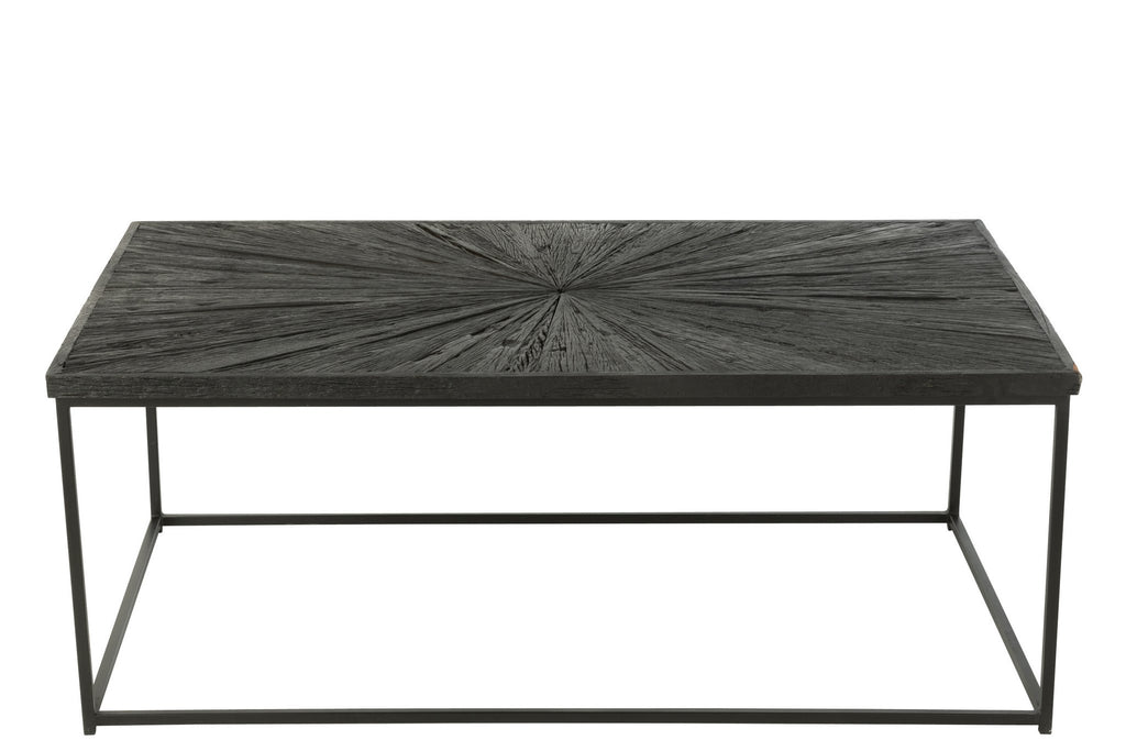 J-Line salontafel Shanil - hout/ijzer - zwart