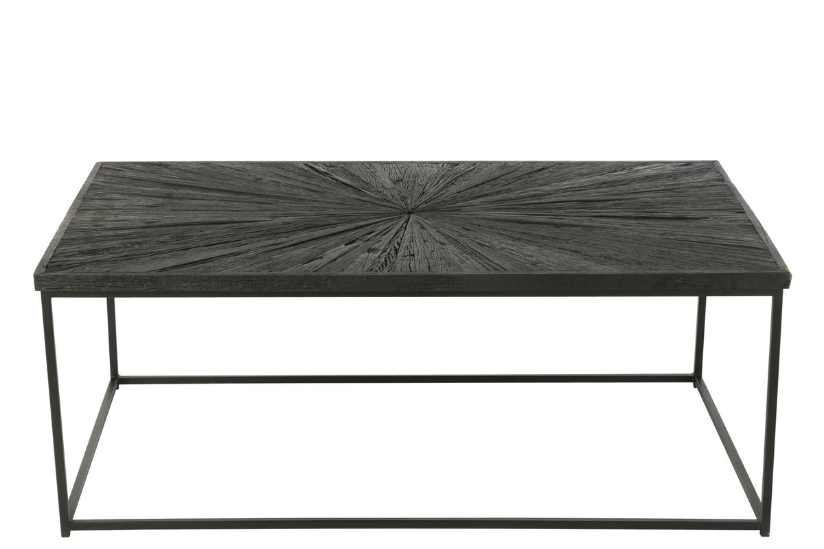 J-Line salontafel Shanil - hout/ijzer - zwart