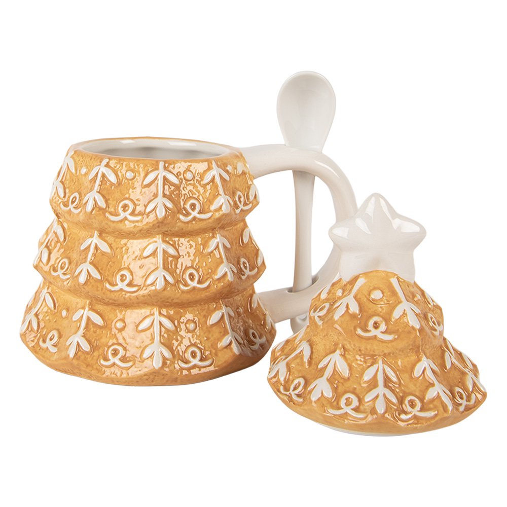 Mok Kerstboom 350 ml Bruin Keramiek
