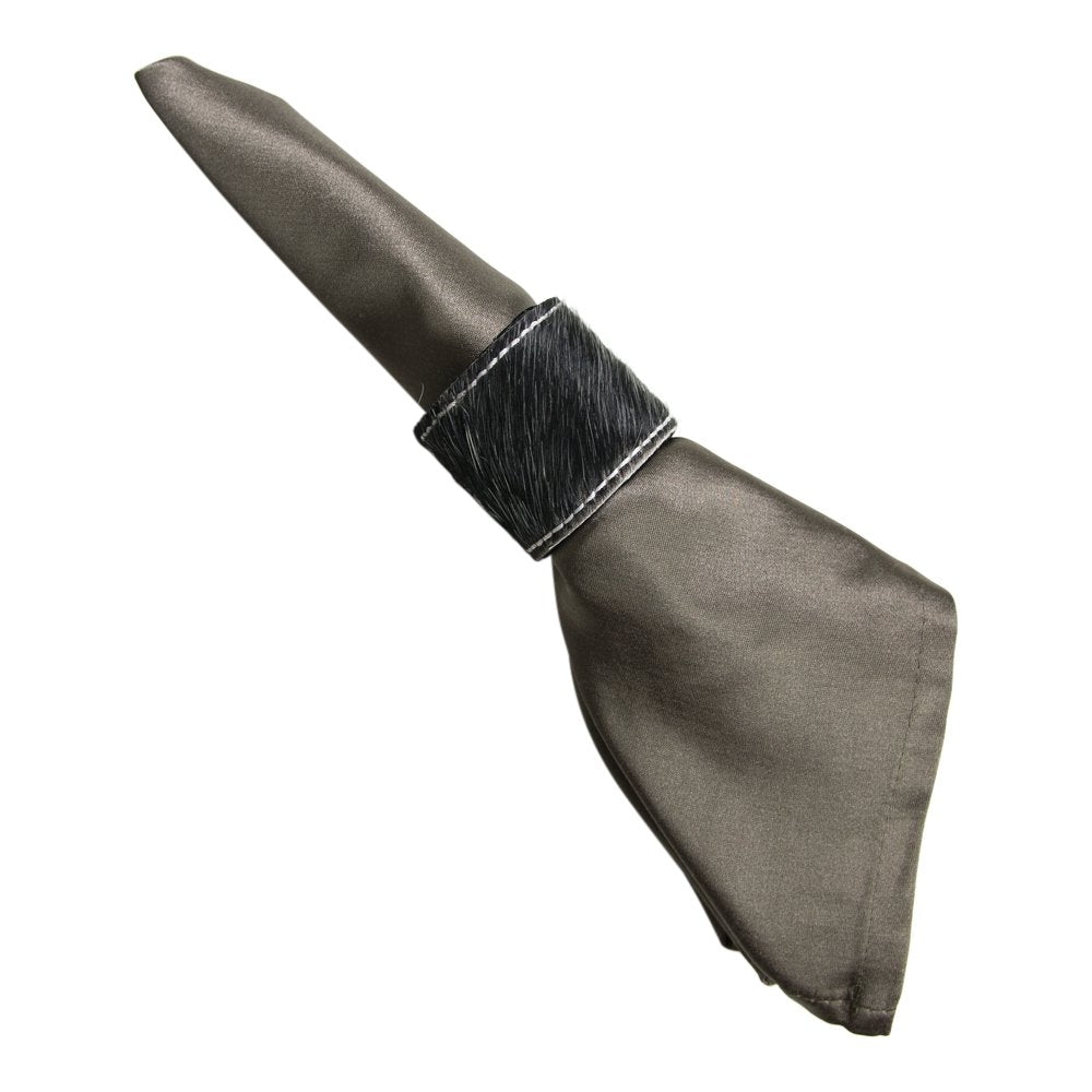 Servetring koehuid zwart 5cm