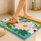 Superzachte microvezel 2000 GSM-badmat (50x80 cm), verpakking van 1 | Absorberende, antislipdeur-/vloermat voor thuis (groen)