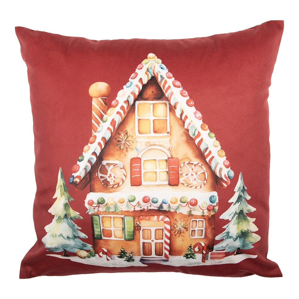 Kussenhoes 45x45 cm Rood Polyester Kers