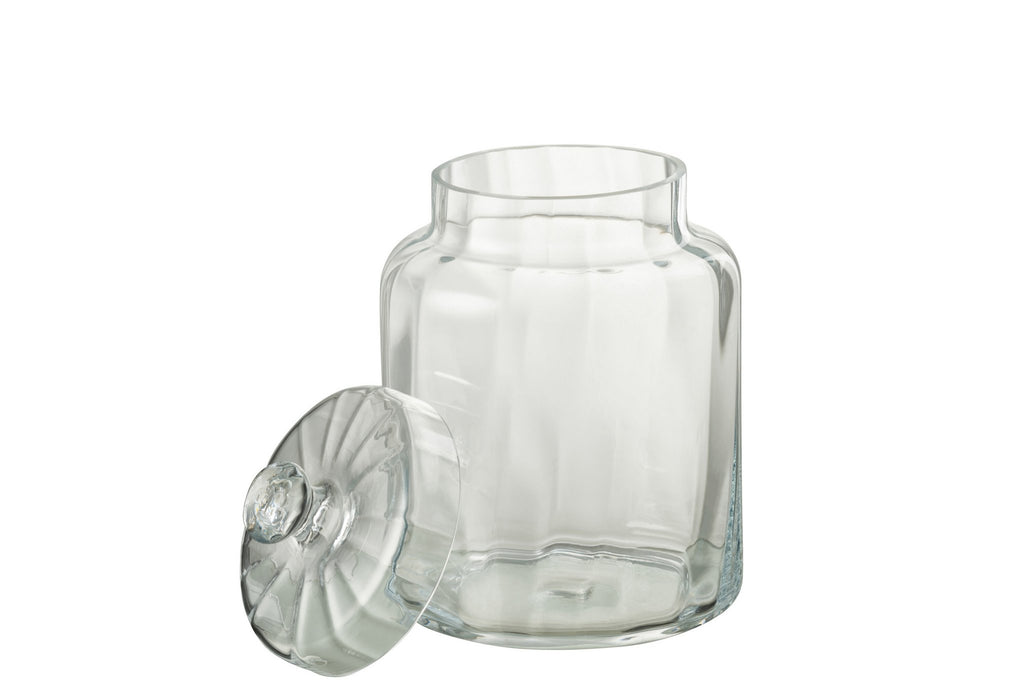 J-Line Voorraadpot Elia Glas Transparant Medium