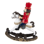 Decoratie notenkraker op hobbelpaard 15x5x18 cm