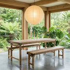 Limewash inklapbare markttafel/eettafel - 172x60x76 cm