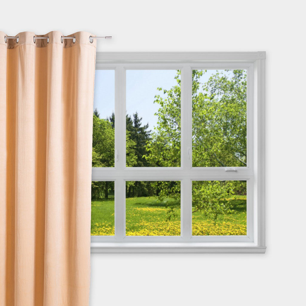 Enzo gordijn gebroken wit 140x245cm (8rings)