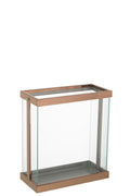 J-Line Lantaarn Rechthoekig Enma Ijzer/Glas Koper Large