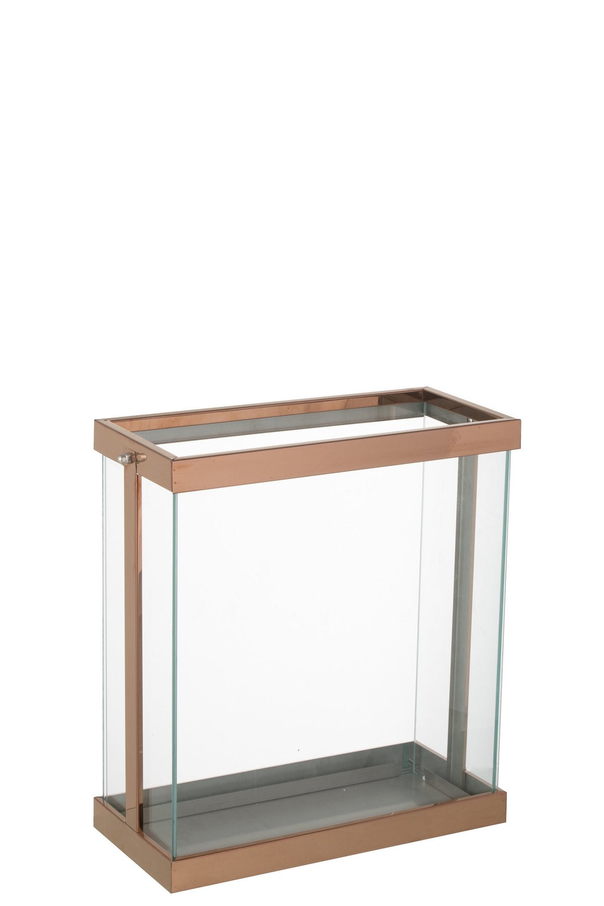 J-Line Lantaarn Rechthoekig Enma Ijzer/Glas Koper Large
