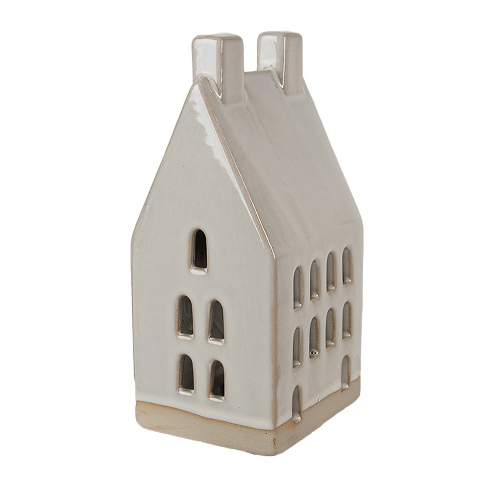 Decoratie Huis met LED 18 cm Beige Porselein