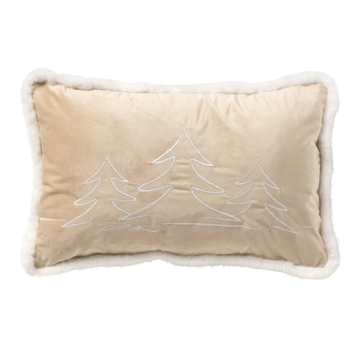 Textino Arbre - Kussen 30x50 cm - Kerstmis - Gebleekt zand - Beige