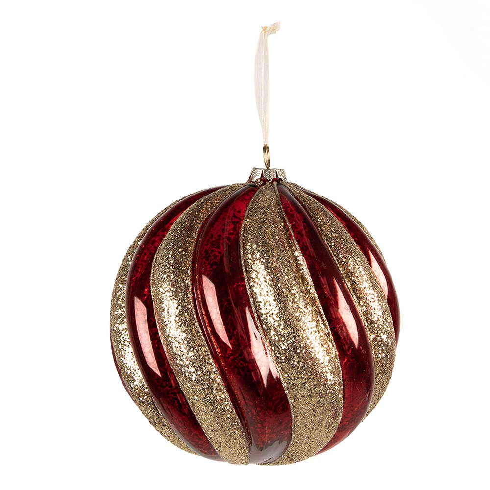 Kerstbal Ø 20x20 cm Rood Glas