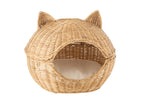 J-Line Kattenmand+Kussen Rotan Licht Naturel