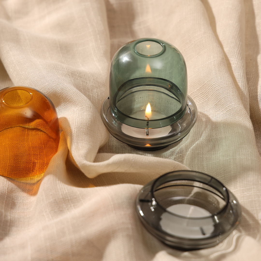Borosilicaatglas Kaarshouder Dome - 2 Kleuren