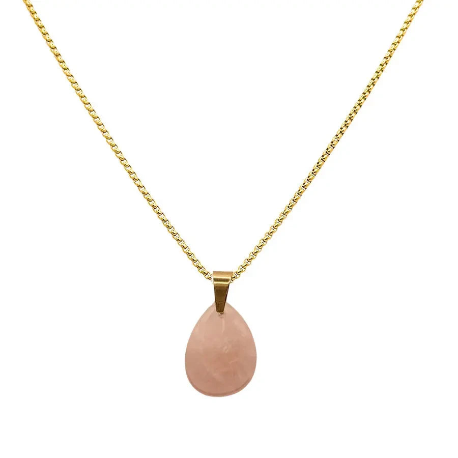 Louiz Ketting met Rozenkwarts bedel