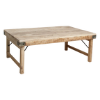 Limewash inklapbare salontafel - 120x75x45 cm