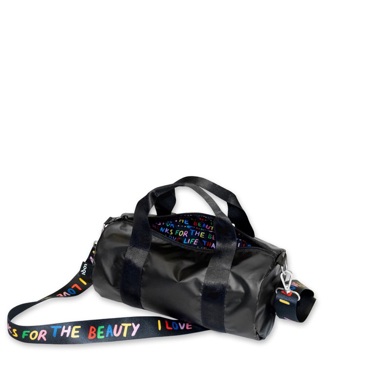 Loqi Weekender Medium - Love Life Metallic Black gerecycled