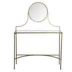 Kaptafel Koperkleurig, IJzer en Glas 98x32x139 cm