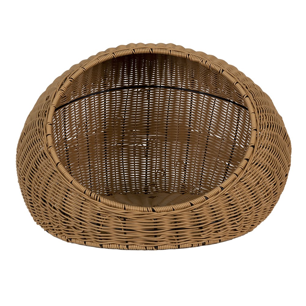 Kattenhuis Ø 47x30 cm bruin beige rotan
