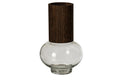 J-Line Vaas Jim - glas - donkerbruin/transparant - large