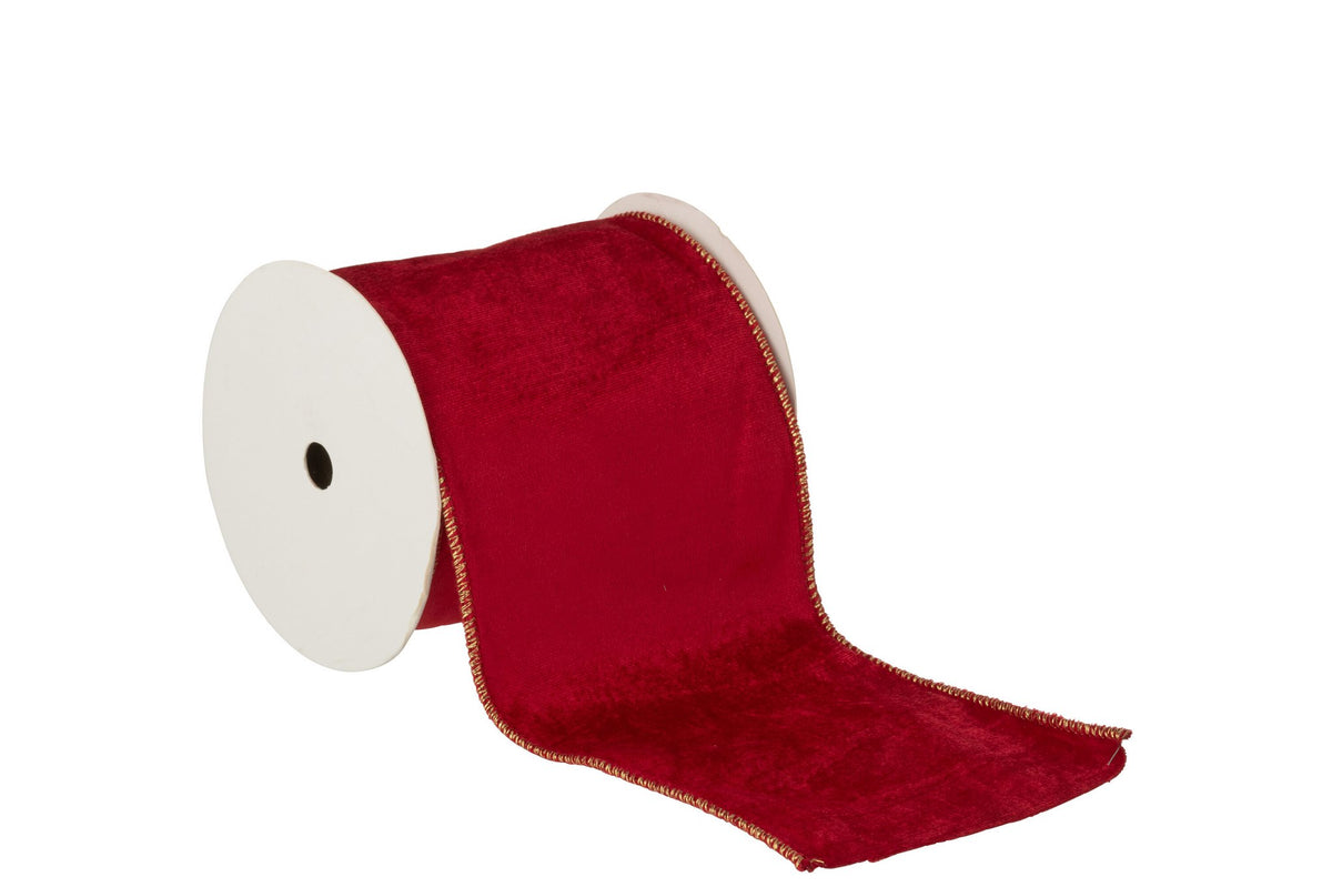 J-Line lint - fluweel - rood