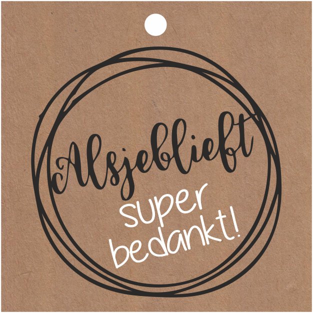 Cadeau kaartjes - Alsjeblieft - super bedankt - 20 stuks