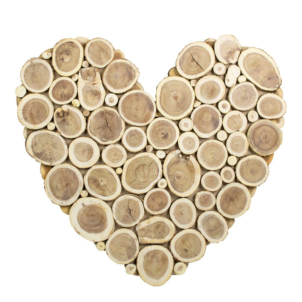 Hout mix wanddecoratie hart large 78cm